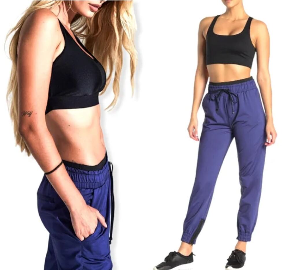 Koral Reverie Shantung Blue Joggers Sweatpants Parachute Pants Size S